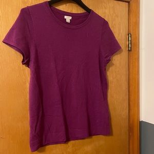 J. Crew Short-sleeved sweater purple